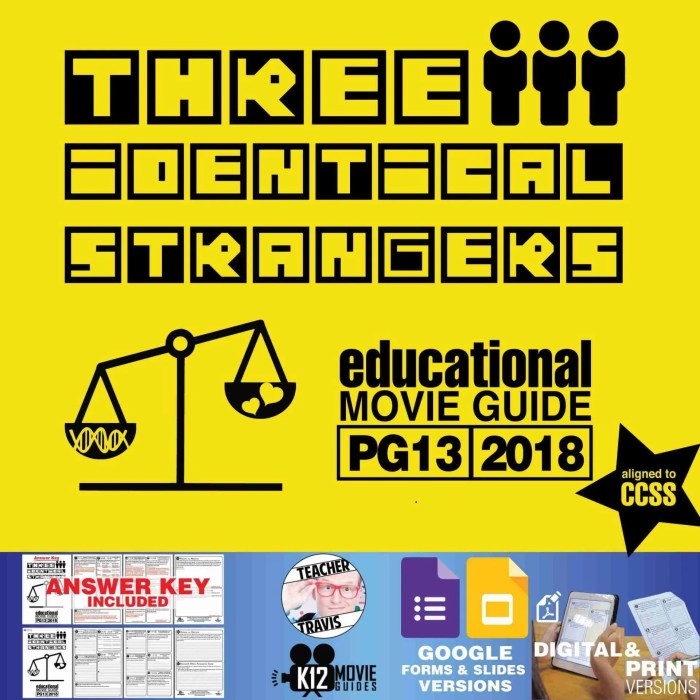 Three identical strangers worksheet pdf