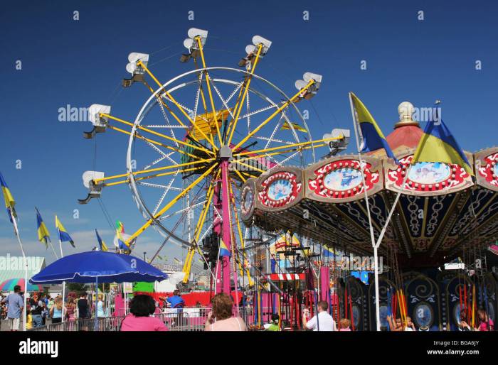 A woman rides a carnival ferris wheel