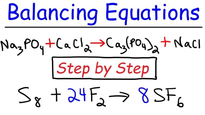 Balance the following chemical equations brainly