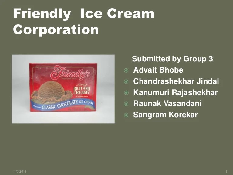 Friendly ice cream corporation operates and franchises