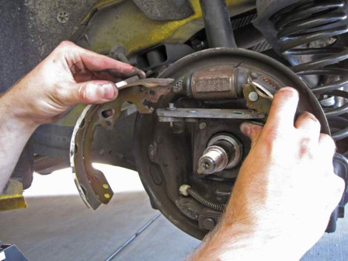 Brake shoes stop a car by exerting pressure on the