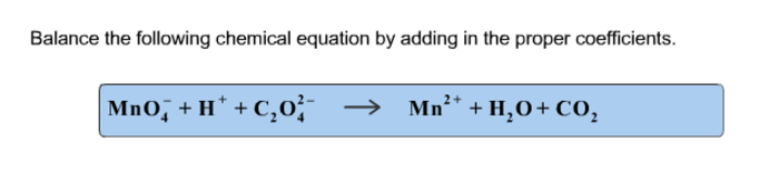 Balance the following chemical equations brainly